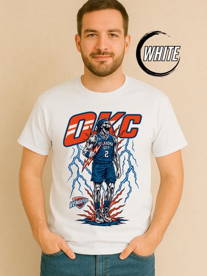 OKC Basketball Shirt - Oklahoma Slam Dunk Tee, Vintage Skull Dunk Graphic, Thunder Game Day Shirt