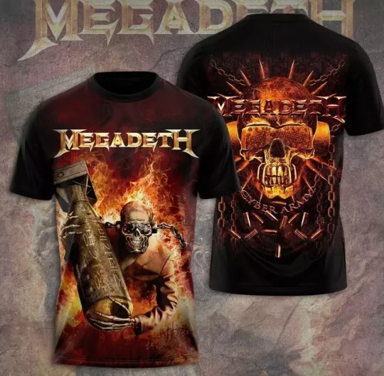 Best price Megadeth Band 3D Tshirt Great design hot shirt