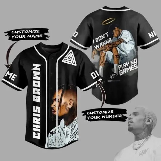 Discover Chris Brown Tour Baseball Jersey, Custom Chris Brown 2025 Shirt,