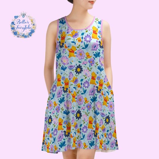 Winnie the Pooh Floral Sleeveless Tank Dress - Disney Summer Outfit
