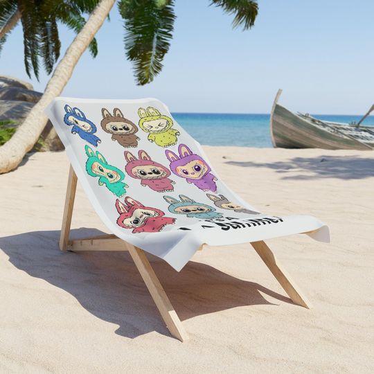 Cute Labubu Beach Towel - Summer Accessories for Poolside Fun