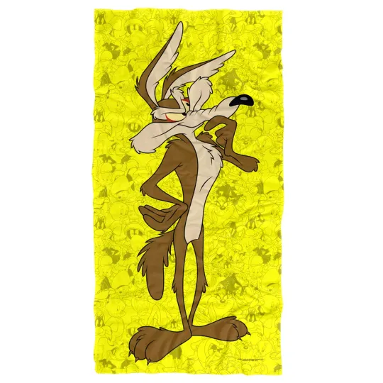 Looney Tunes Beach Towel, 30"x60" Wile E Coyote Character Beach Towel
