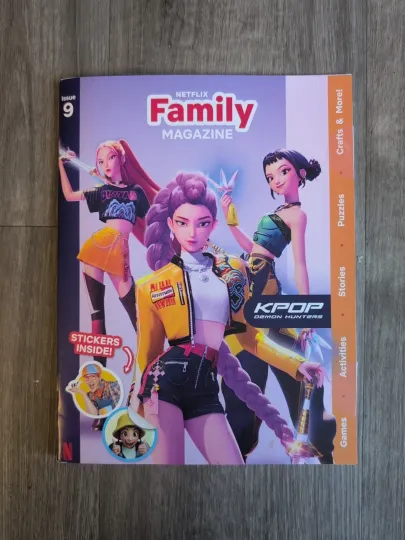 Discover Netflix Family Magazine Issue 9 Premium Matte Vertical Poster KPOP Demon Hunters