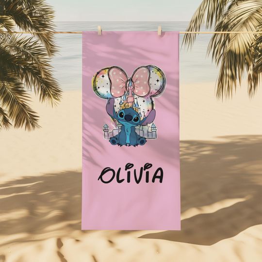 Disney Stitch Towel, Mickey Castle Towel, Dog Lover Towel, Lilo and Stitch owel, Minnie Bow Towel, Magic Kingdom Towel, Disneyland Towel