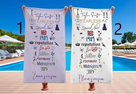 Girls Beach Towel, Gift To Niece, Summer Gifts For Girls, Custom Beach Towel - Personalizable Summer Vibe Towel for Pool Parties,Girl Beach
