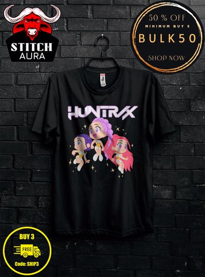 Discover Kpop Demon Hunters T-Shirt for Women, Saja Girls Fan Design, Jinu Manga Shirt, Demon Hunter Merchandise, Kpop Huntrix Pin, Mira Pullover for Men
