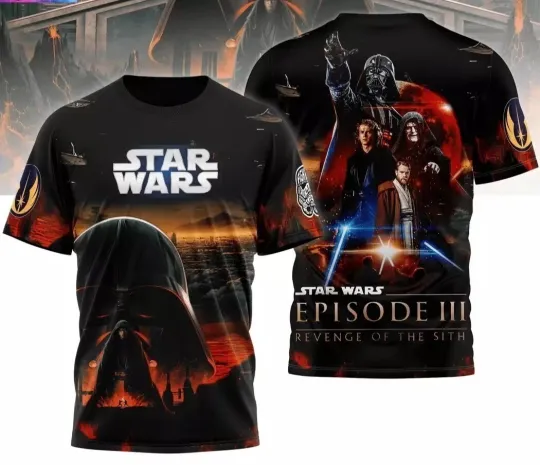 Star-Wars! Episode III Revenge! Of The Sith 3D T-Shirt