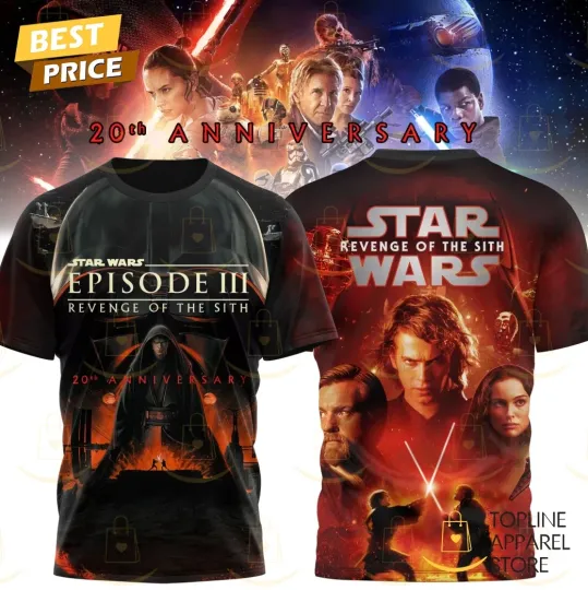 Star-Wars Revenge Of The Sith 20th Anniversary 3D T-Shirt
