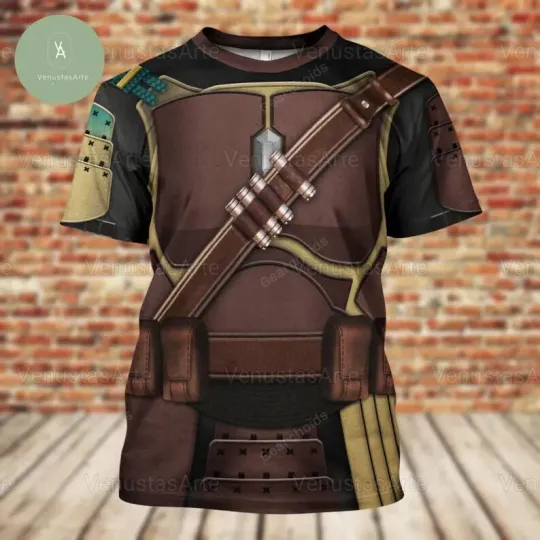 Star Wars Mandalorian Samurai Cosplay 3D T-SHIRT