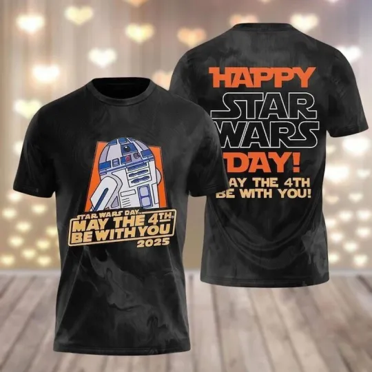 Star Wars Day R2-D2 May The 4th Be With You 2025 T-shirt 3D Gifts For Dudes
