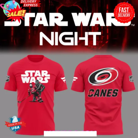 Carolina Hurricane x Star War Night 2025 3D T-Shirt