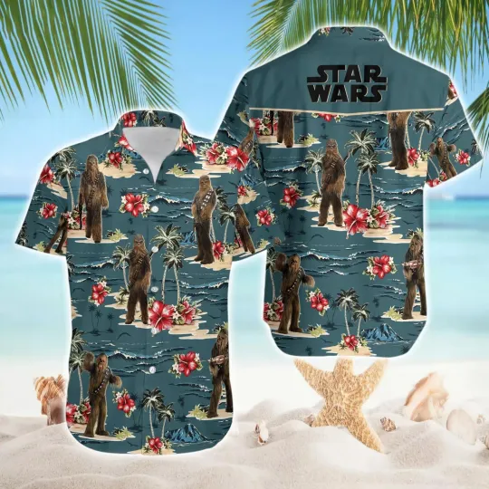 Star Wars Chewbacca Hawaiian Button Down Shirt