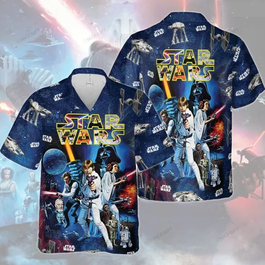 Star Wars Galaxy Short Sleeve Hawaiian Shirt