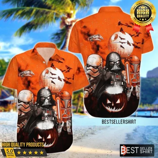 Star Wars Halloween Darth Vader Stormtrooper Hawaiian Shirt