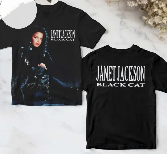 Janet Jackson Black Cat Song All Size 3D T Shirt For Men TU392