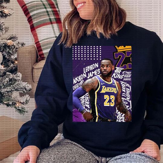 Lebron James Sweatshirt Los Angeles Basketball Sweatshirt Game Day Shirt Funny Shirt Vintage 90s Shirt Graphics Shirt James Shirt