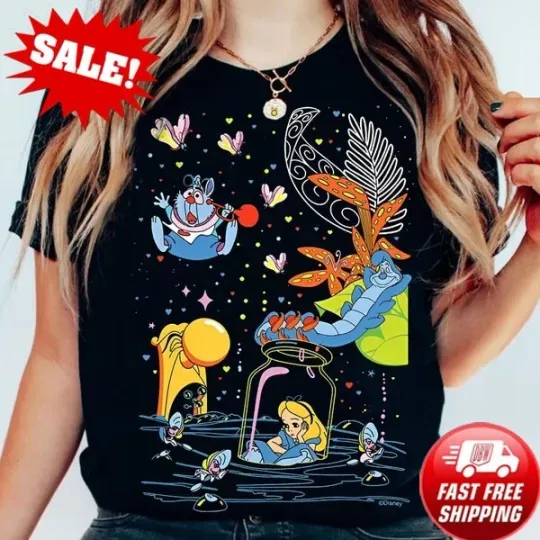 Vintage Disney Alice in Wonderland T-Shirt - Alice Bottle Adventure