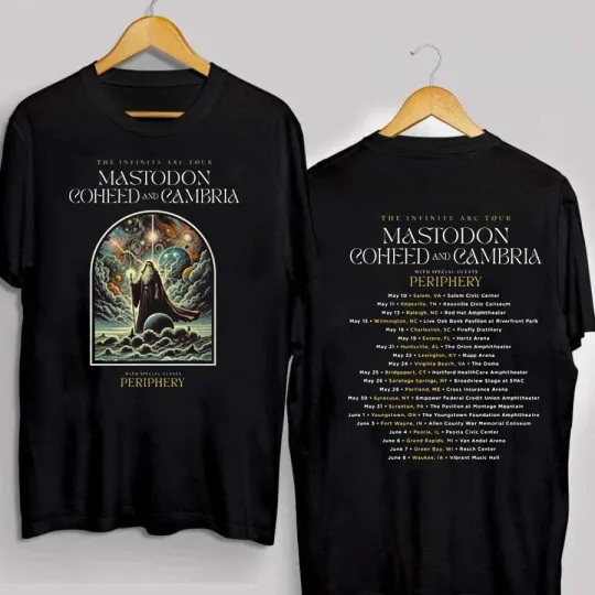 COHEED AND CAMBRIA & MASTODON Tour 2025 Gift For Fan 2-Sides T-shirt