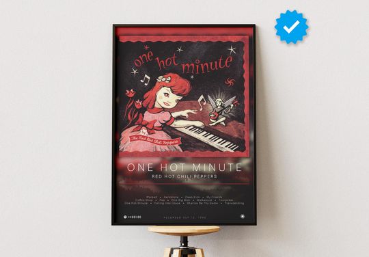 Red Hot Chili Peppers Poster | One Hot Minute Poster | Album Poster Prints | Wall Decor Posters | Album Cover | Rock Music Poster