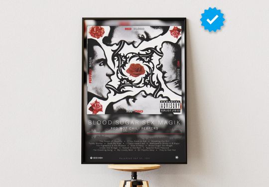 Discover Red Hot Chili Peppers Poster | Blood Sugar sx Magik Poster | Album Poster Prints | Wall Decor Posters | Album Cover | Rock Music Poster