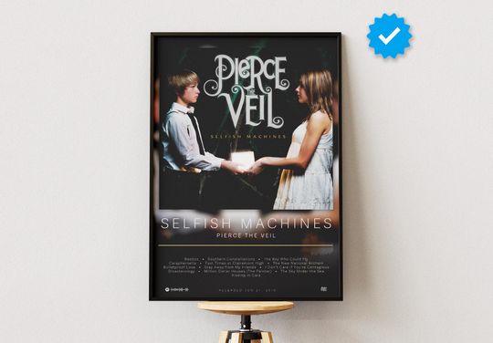 Pierce The Veil Poster | Selfish Machines Poster | Album Poster Prints | Wall Decor Posters | Album Cover | Rock Music Poster