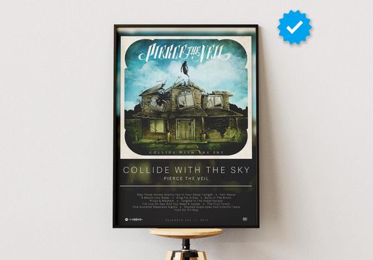 Pierce The Veil Poster | Collide With The Sky Poster | Album Poster Prints | Wall Decor Posters | Album Cover | Rock Music Poster