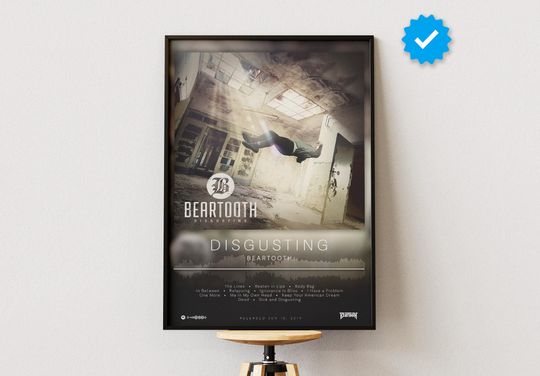 Beartooth Poster | Disgusting Poster | Album Poster Prints | Wall Decor Posters | Album Cover | Rock Music Poster