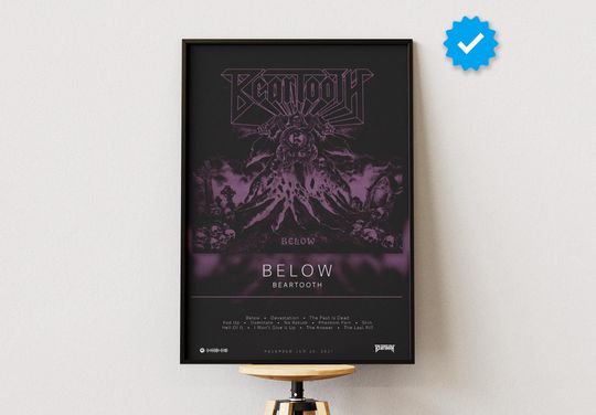 Beartooth Poster | Below Poster | Album Poster Prints | Wall Decor Posters | Album Cover | Rock Music Poster