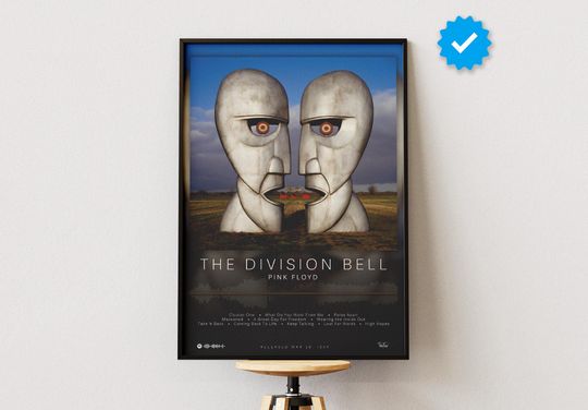 Pink Floyd Poster | The Division Bell Poster | Album Poster Prints | Wall Decor Posters | Album Cover | Rock Music Poster