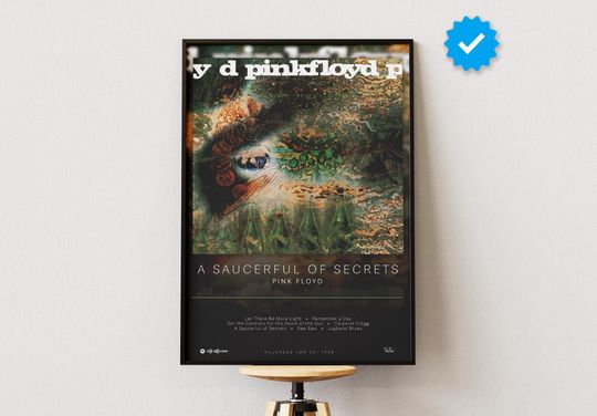 Pink Floyd Poster | A Saucerful Of Secrets Poster | Album Poster Prints | Wall Decor Posters | Album Cover | Rock Music Poster