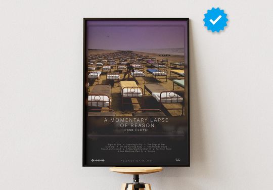 Pink Floyd Poster | A Momentary Lapse Of Reason Poster | Album Poster Prints | Wall Decor Posters | Album Cover | Rock Music Poster