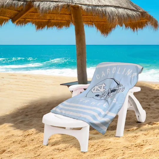 Discover Northwest NCAA Unc Tar Heels "Stripes" Beach Towel, 30" x 60"
