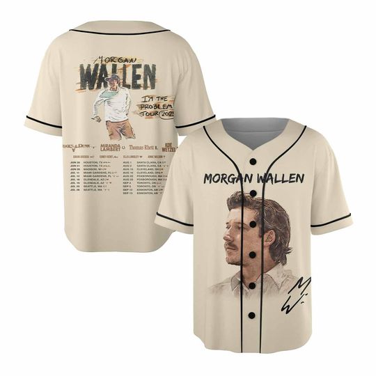 Discover Wallen Western Im The Problem Tour 2025 Country Baseball Jersey Shirt, Wallen Western Tour, Concert Shirt, Music Fan Gift Wallen Western Merch