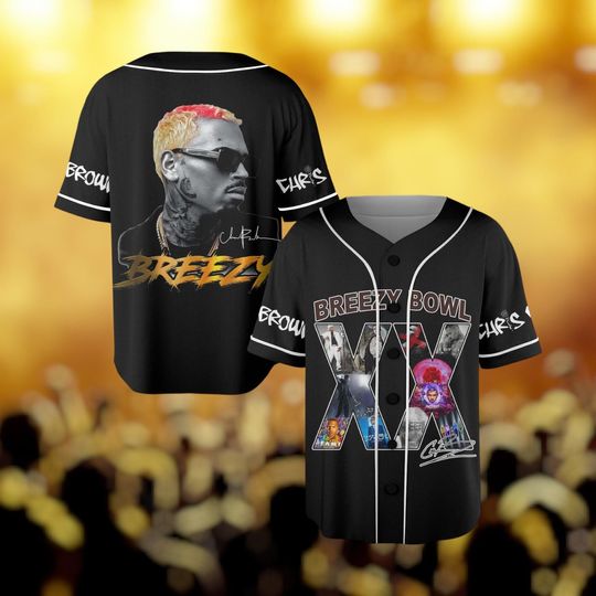 Chris Brown Breezy Bowl Baseball Jersey, Breezy Bowl XX 2025 Shirt, Breezy Bowl Tour XX Graphic Tee, Chris Brown Tour Shirt, Music Y2k Tees