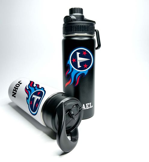 Personalized Name Custom American Pro Football Name Stainless Steel Water Bottles Sports Lid