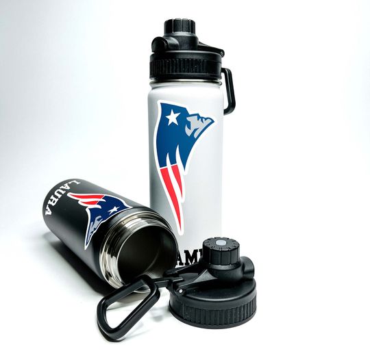 Personalized Name Custom American Pro Football Name Stainless Steel Water Bottles Sports Lid
