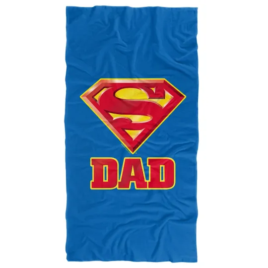 Superman Super Dad Officially Licensed Beach Towel 30"x60"