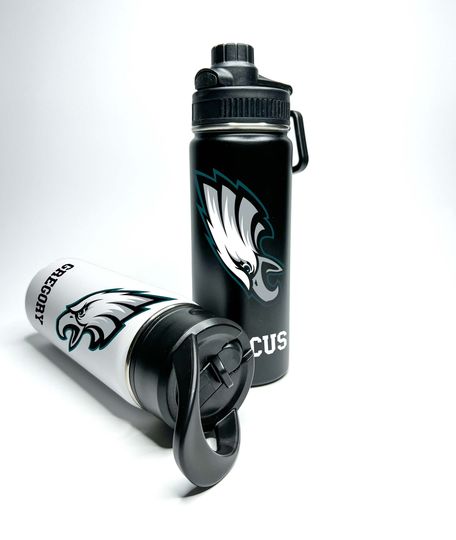 Discover Personalized Name Custom American Pro Football Name Stainless Steel Water Bottles Sports Lid