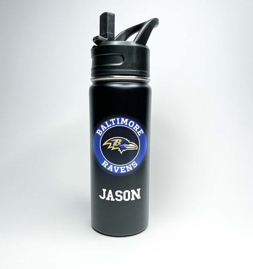 Personalized Name Custom American Pro Football Name Stainless Steel Water Bottles Sports Lid