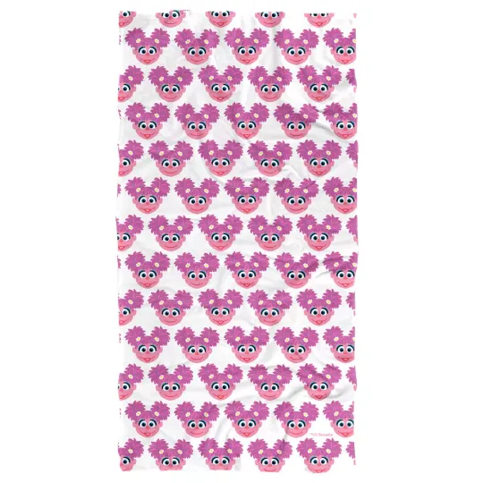 Sesame Street Simple Abby Pattern Officially Licensed Beach Towel 30"x60"