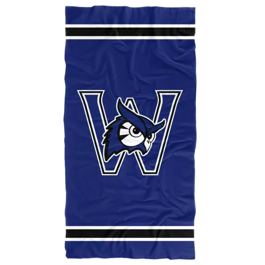 Westfield State University Beach Towel/Bath Towel, 30"x60" Stripes