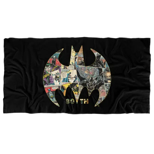 Batman 80th Shield Officially Licensed Beach Towel 30"x60"