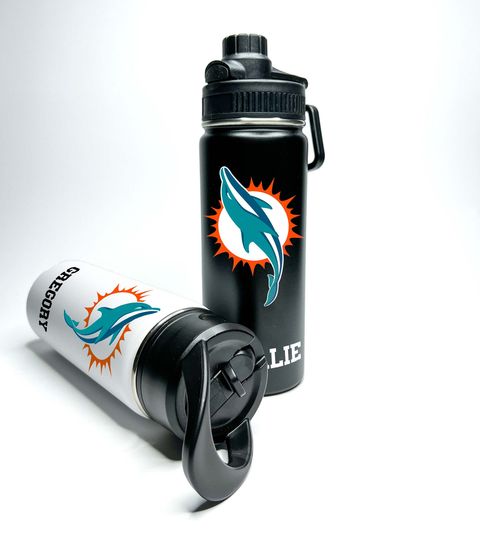 Personalized Name Custom American Pro Football Name Stainless Steel Water Bottles Sports Lid