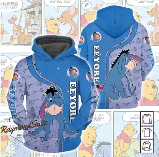 Halloween Eeyore 3D HOODIE HALLOWEEN GIFT CHRISTMAS GIFT BEST PRICE OVER PRINT