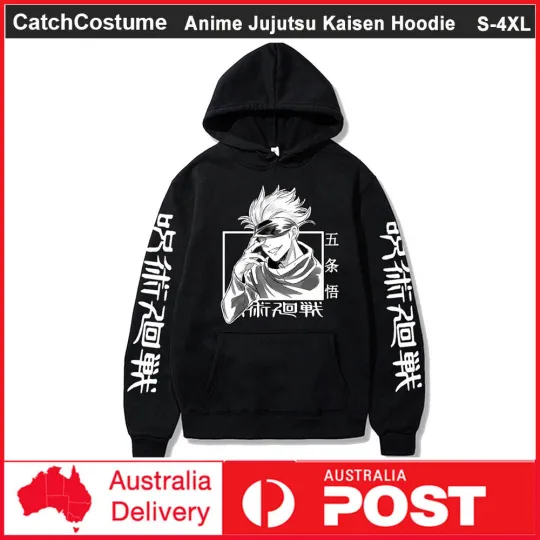Jujutsu Satoru Hoodie Hip Hop Anime Pullovers Tops Gojo Satoru Print Sweatshirts