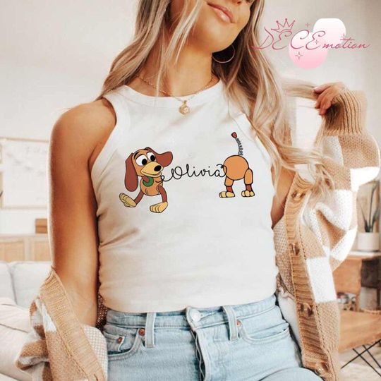 Personalized Disney Toy Story Slinky Dog Crop Tank, Custom Slinky Disney Girl Trip, You've got a friend in me, Family Trip