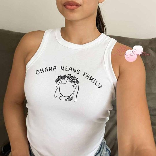Ohana means family Flower Disney Lilo & Stitch Crop Tank, Disney Stitch Crop Top, Pudge Controls The Weather Disney Girl Trip Shirt