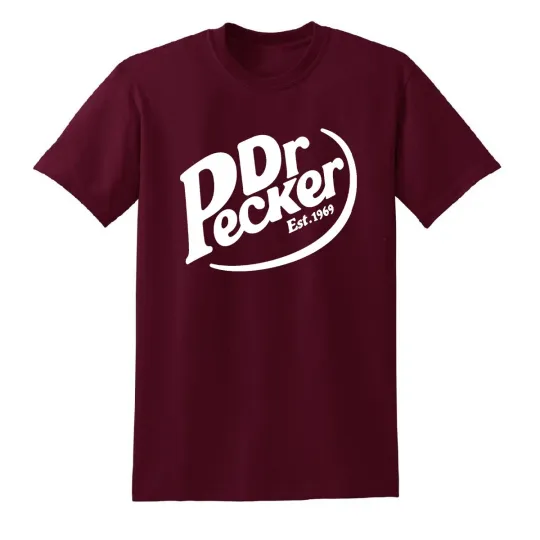 Dr. Pecker Est. 1969 Dr. Pepper Parody Funny T-Shirt