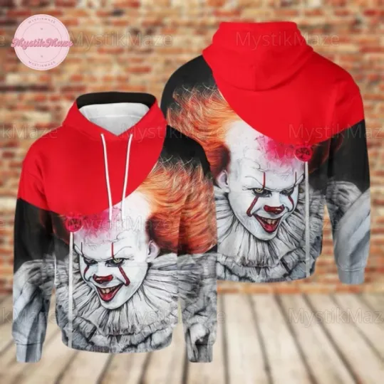 Pennywise 3D HOODIE Halloween Gift Best Price Christmas Gift Us Size