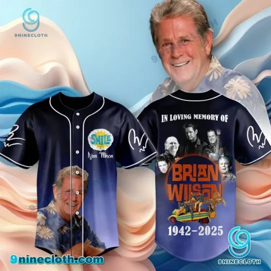 In Loving Memory Of Brian Wilson 1942-2025 Baseball Jersey BT1615
